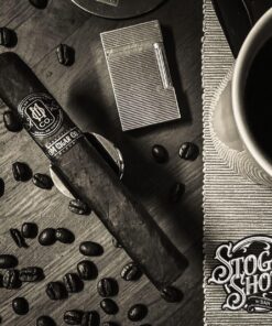 Essential Blend No. 4 box-pressed cigar laid out for cigar comparison at O.M. Cigars