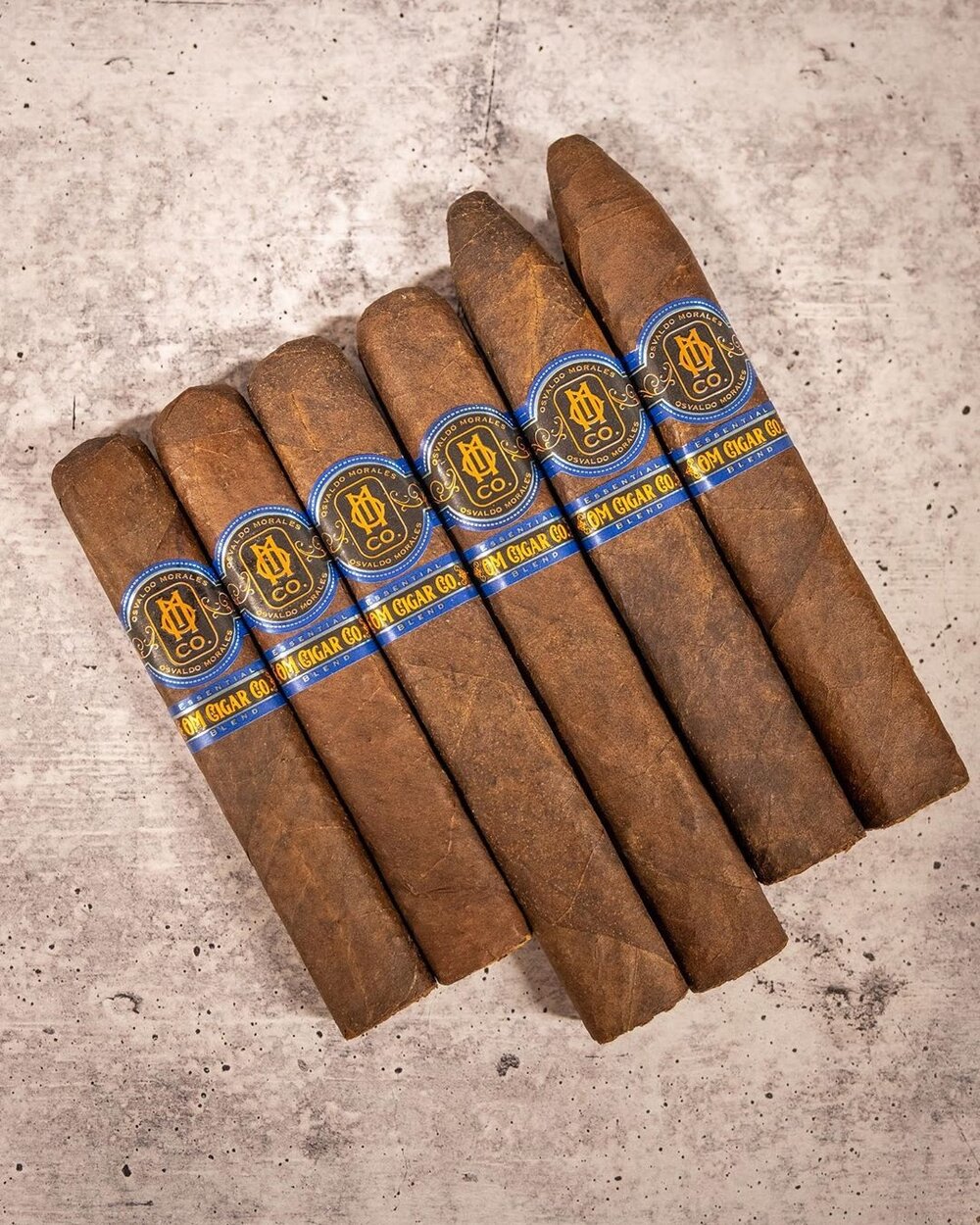 Essential Blend No. 4 box-pressed cigar | Tasting selection Essential Blend No. 4 box-pressed cigar shown as a sampler-led starting point from O.M. Cigars