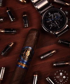 Essential Blend No. 5 cigar laid out for cigar comparison at O.M. Cigars